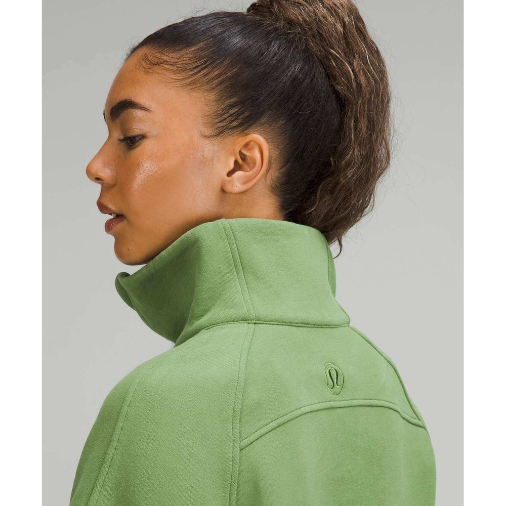 Lululemon Scuba Oversized Funnel Neck Half Zip Green Foliage Sweatshirt/S - Picture 3 of 11